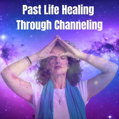 Image of Medium channeling spirit to heal past life trauma