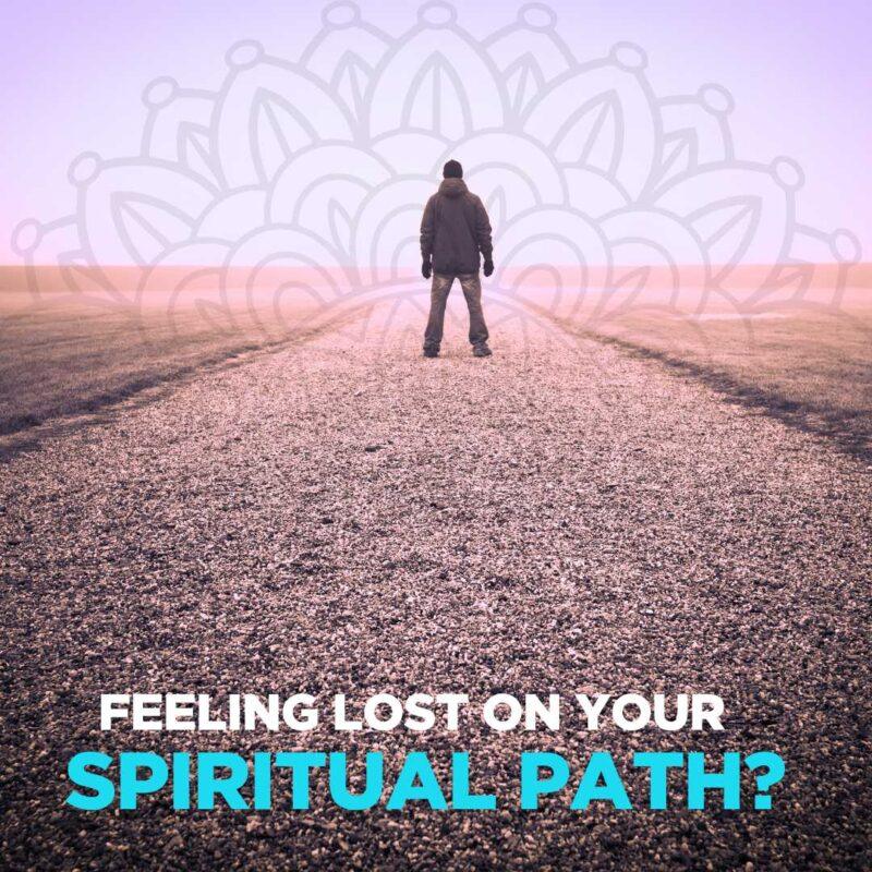 Image of man on a gravel past looking for solutions to his spiritual path